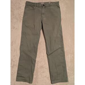Faherty Brand Men's 33 Essential 5-Pocket Pants Olive Green Stretch Terry Chino